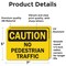 Signmission No Pedestrian Traffic Caution Sign, Vinyl Decal, 7in W x 5in L, 2PK OS-2PACK-CS-D-57-L-19208 - alternate 4